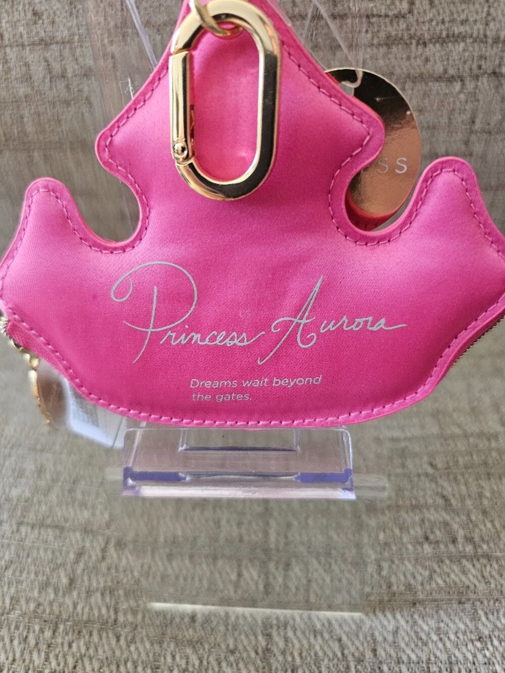 👑 Bath & Body Works x Disney Princess Aurora Crown Coin Purse / Keychain NWT